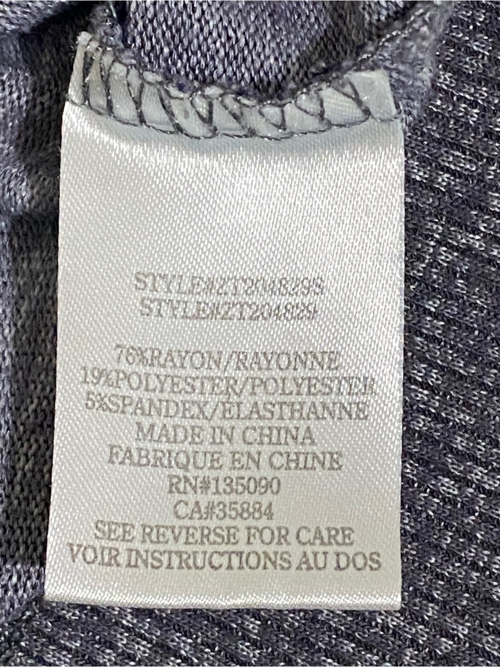 Z Supply Women’s Navy & Gray Camo Crewneck Sweater - Picture 3 of 8